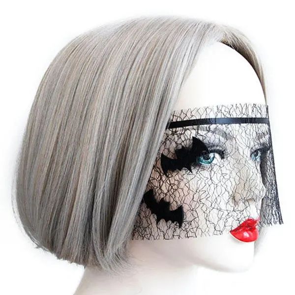 

halloween costume black bat net yarn mask toys for masquerade ball party
