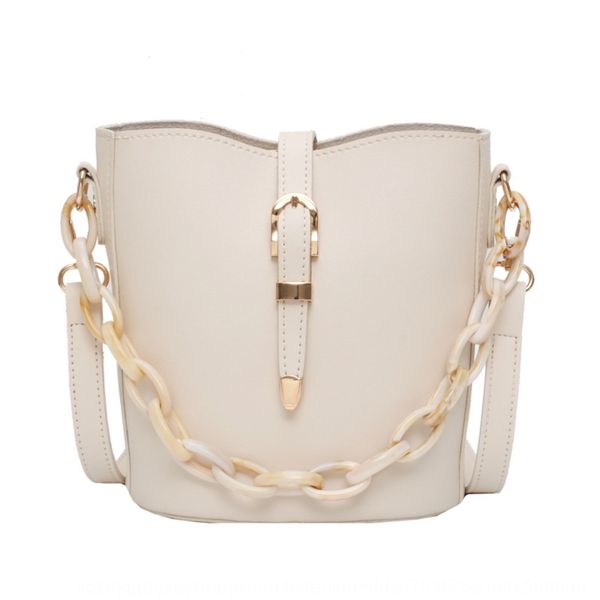 

pp84j fashion broadband western style women's 2020 new upsurge korean style all-match messenger internet popular bucket shoulder should, White