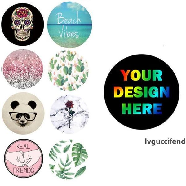 

2018 high quantity universal cell phone holder glitter holder with opp bag stand 360 degree round holder dhl free