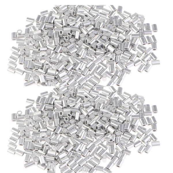 

1000x 0.8mm + 1000x 1mm single barrel crimp sleeves mini aluminum crimp kit