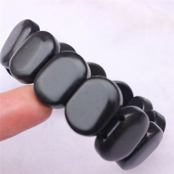 

real bianshi black bian natural stone bianshi bracelet carve black bracelet for men&women jewelry gift