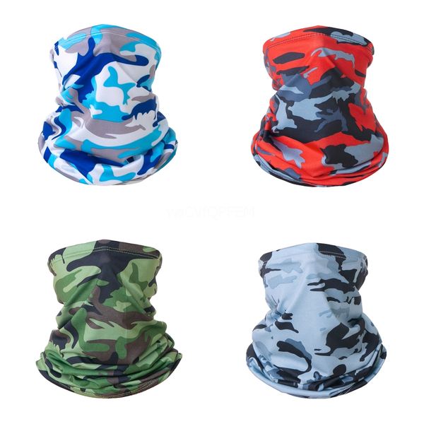 

kwncs bicycle seamless magic scarf face mask halloween cosplay multifunctional cs ski headwear half face party bandana mask camouflage co#88, Black