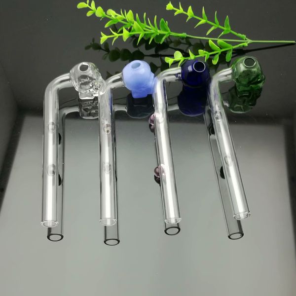 Neue Glasbongs, Zubehör zum Rauchen von Tabak, 14 mm, 18 mm männlicher Gelenkkopf, 5 mm Glaskopf, Aschefänger mit Griff für Wasserpfeife