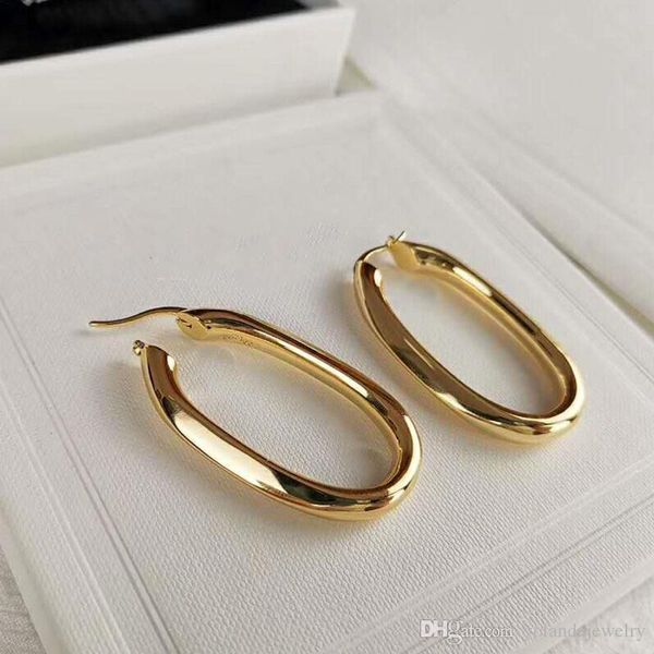

europe and america fashion women earrings yellow gold plated hoops earrings for girls women for party wedding nice gift for friend, Golden;silver