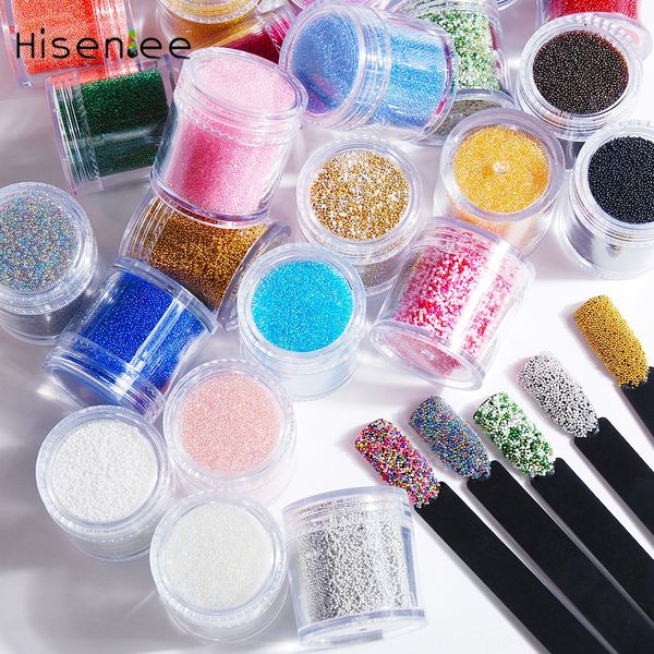 

caviar polish accessories transparent box nail transparent micro beads bubble fairy beads caviar for nail polish, Silver