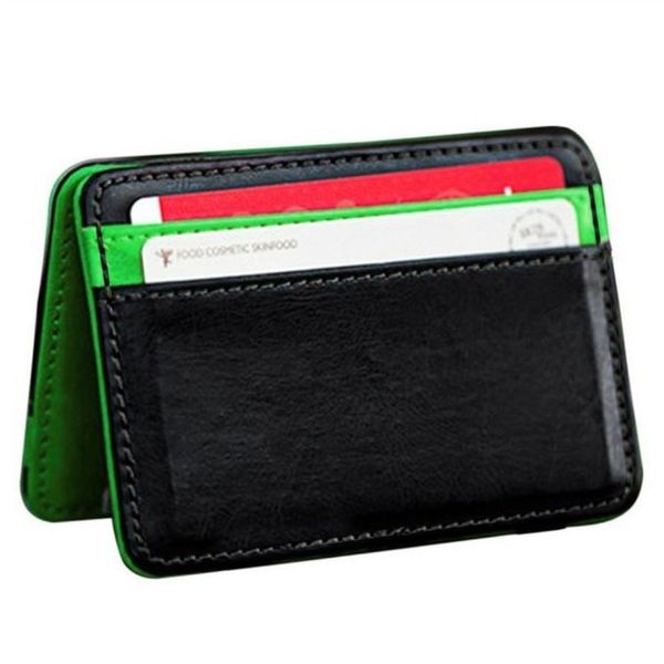 

mini neutral magic bifold leather wallet card holder purse carteira mujer portfel wallets women men portafoglio donna, Red;black