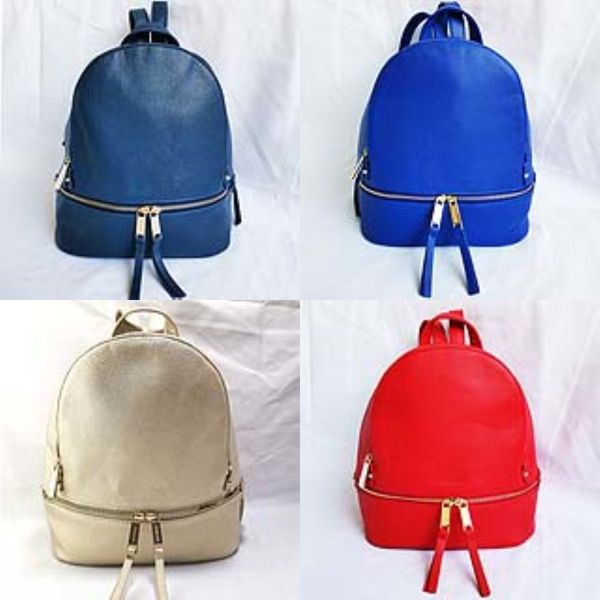 

wholesale- fashion colorful women genuine leather backpack with soft handle sheep skin patchwork rivet backpacks girl#373