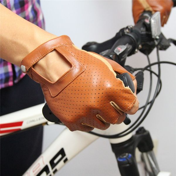 

fitness riding half finger men's thin motorcycle glovesgloves and glovesmotorcycle women's sheepskin gloves sun protection, Black