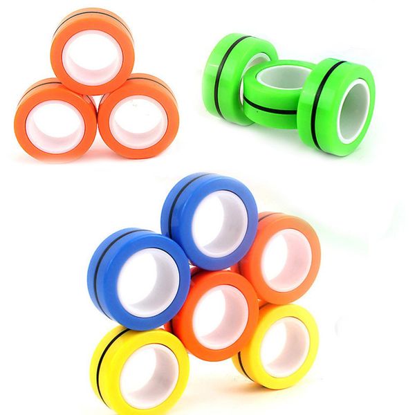 

3pcs/set magnetic ring relief toy anti-stress stress reliver finger ring toys magnetic rings for adults kids gifts