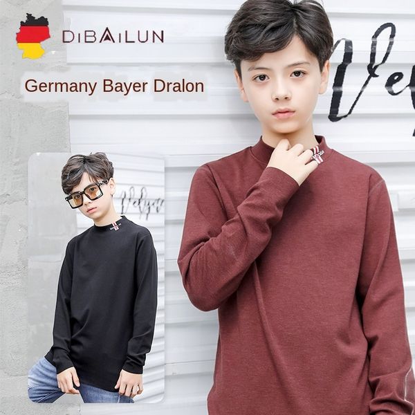 

clatw 2020 german warm underwear and clothes velvet and winter children's thermal underwear set baby self-heating fiber autumn clothes, Black;brown