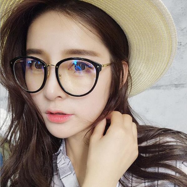 

korean new frame fashion hipstermyopia style plain glasses myopia glasses frame 1908, Silver