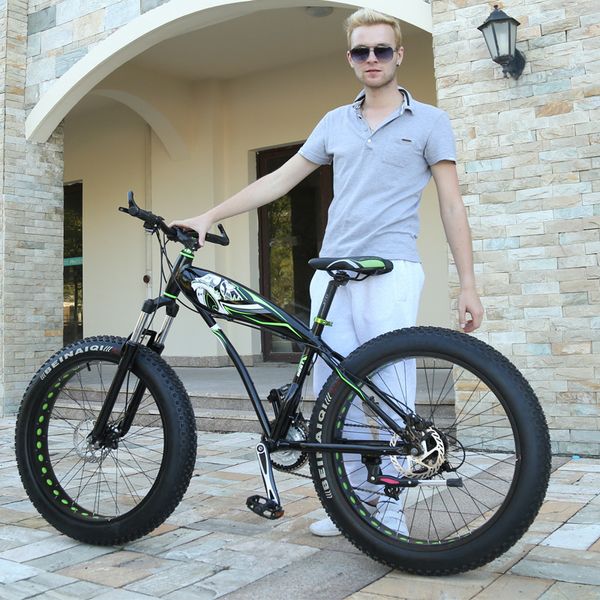 

mountain bike folding bike cross country bike factory wholesale shark snow mountain wide tire thick wheel cross-country 4.0 custom one