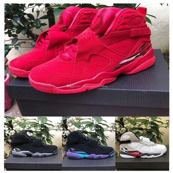 

8 white chrome black red men basketball shoes 8s trainers sports sneaker designer baskets des chaussures jumpman men zapatos us 7-13