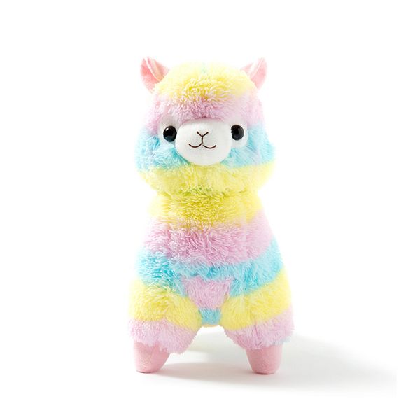 

35-50cm cute rainbow alpaca sheep doll plush toys stuffed animals pillow cushion christmas gift for kids t200731