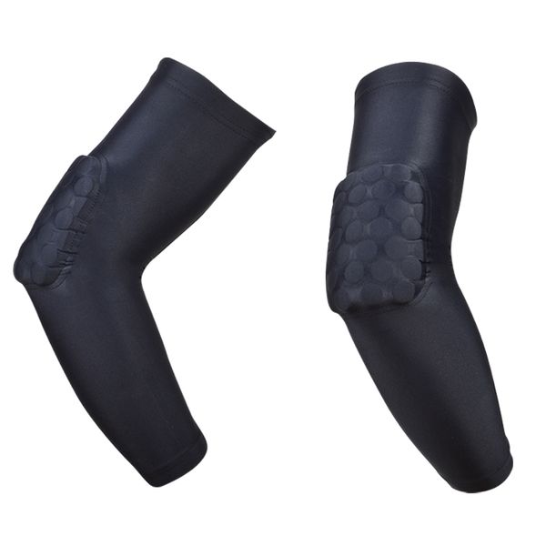 

2020 basketball arm sleeve pads hockey equipment calf compression arm sleeves knee elbow brace support running black elbow pads, White;red