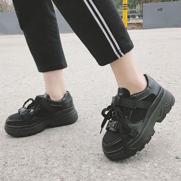 

platform ladies shoes woman casual sneakers women flat shoes 2019 streetwear slip on for women zapatos de mujer 2020 cs01, Black
