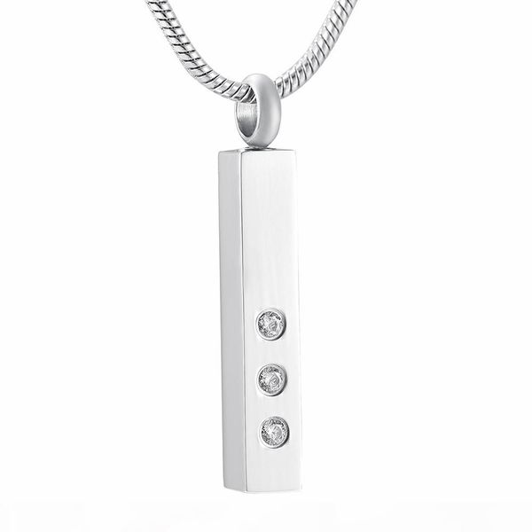 

silver square with crystal cremation urn pendant 316l stainless steel cremation jewelry lockets to hold ashes for pet human sale