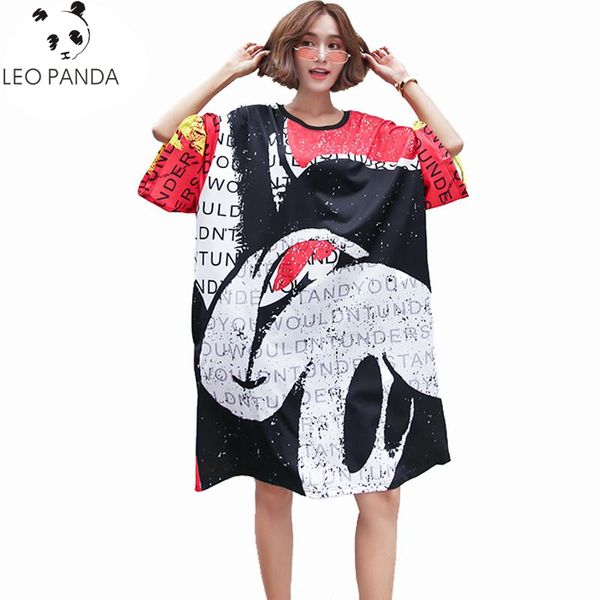 

oversized plus size women fashion hole print 2020 summer dress ladies casual loose dresses female vestidos feminionos 4xl, Black;gray