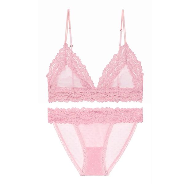 

new french style ladies bralette set seamless deep v lace bra sets wireless women thin underwear lingerie soft push up bras, Red;black