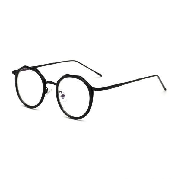 

l'oreo 1805 plain mirror round frame new men's and women's metal glasses radiation glasses frame, Silver