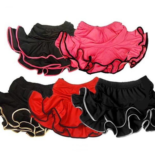 

the new dance dance latin clothing clothes 760 super double lotus dress skirt, Black;red
