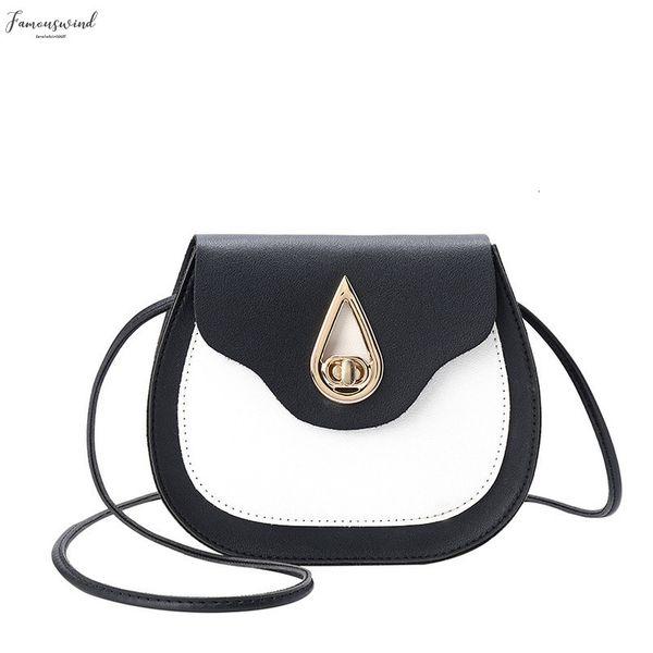 

fashion small contrasting color saddle bag fashion hardware buckle shoulder womens bag shoulder change mobile phone bag