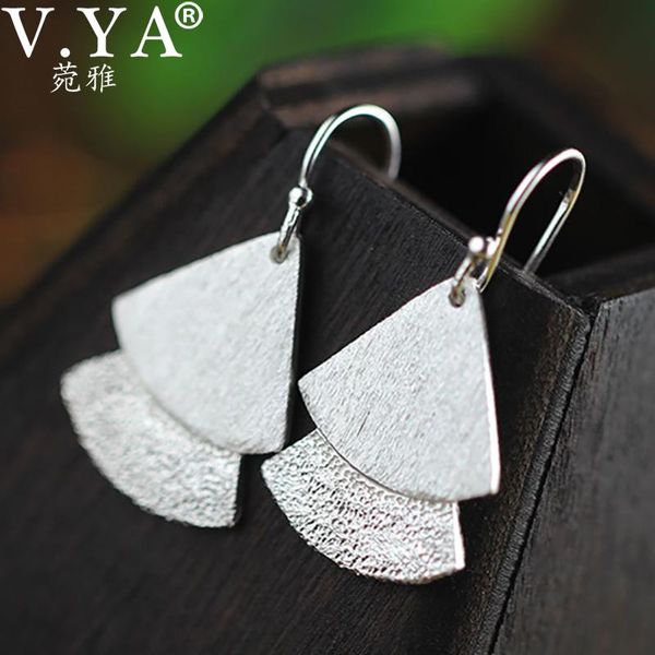 

в.я. 925 sterling silver веерообразного падение серьги для женщин vintage геометрических простых женщин ювелирных изделий