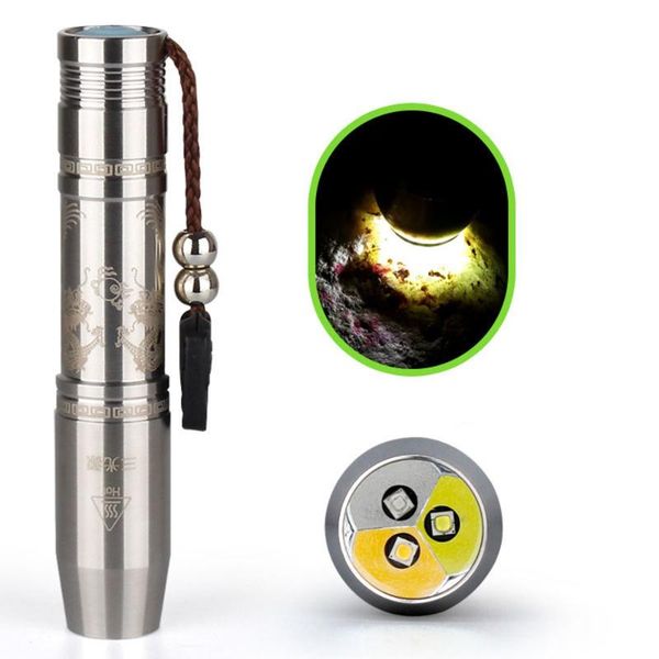 

flashlights torches 8 watts 3in1 portable yellow led 18650 uv light 365nm blacklight torch lamp gem amber jade money identification
