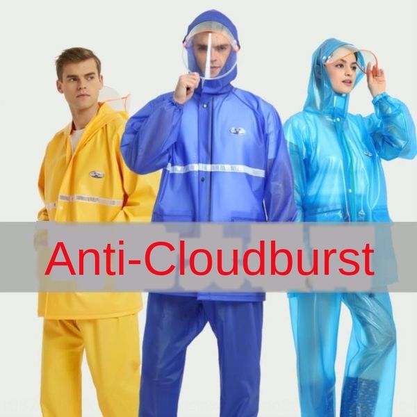 

a4wo3 raincoat for farm work outdoor storage bag luminous storage bag portable raincoat suit female breathable single plastic widened lumino, Red;brown