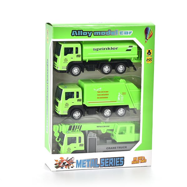 

children's creative toys 1:55 pull-back alloy car sanitation fire education enlightenment toy both boy and girl kindergarten gift