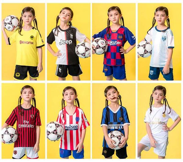 

retail football practice jersey short combos for boys girls 2 piece football performance and shorts set match suit 100-160cm