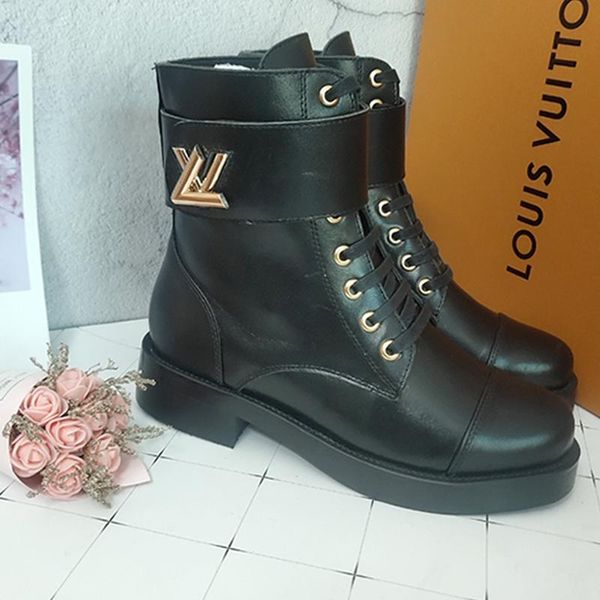 

2020 printed stripes short boots hook loop leather womens motorcycle boots,fashion personality wild womens martin boots size 35-42 00090, Black