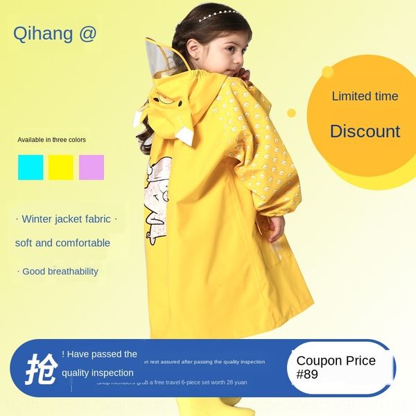 

princess baby princess baby pupils piglet children raincoat boys and girls kindergarten poncho medium and large children 3-6-12