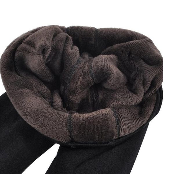 

new fashion womens autumn and winter high elasticity and good quality thick velvet pants warm leggings, Black