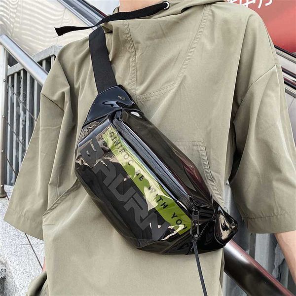 

tpu chest bag male fashion brand personality transparent bag street trend hip hop shoulder messenger ins sports waist