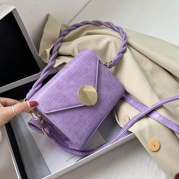 

mini stone pattern solid color pu leather flap bags female crossbody bags for women 2020 summer sweet shoulder handbags