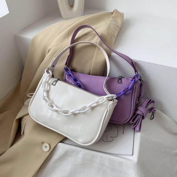 

candy color small pu leather shoulder bags for women 2020 chain design handbags female travel totes lady fashion hand bag