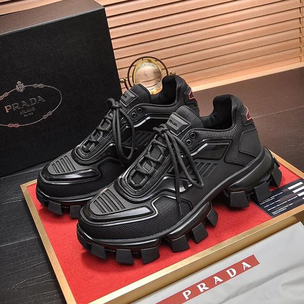 

fashion mens shoes chaussures pour hommes vintage sports comfortable shoes luxury lace -up low men shoes cloudbust thunder knit sneakers, Black