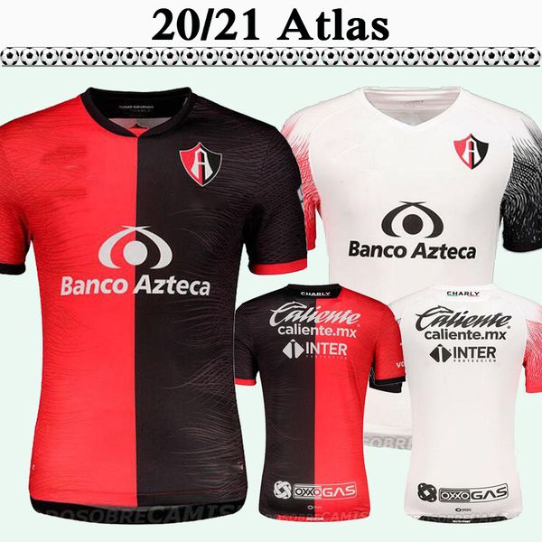 

2020 2021 atlas mens soccer jerseys new acosta i. renato i. jeraldino home red white away white football shirt short sleeve uniforms, Black;yellow