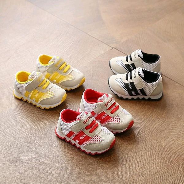 

7gick children's for summer and autumn 2020 boys' breathable hollowed-out sports sports mesh shoes 0-2 years old girls' soft, Black