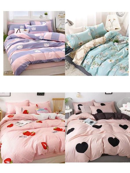 

bedding sets double-sided usable set home 4pcs cute pattern machine washable