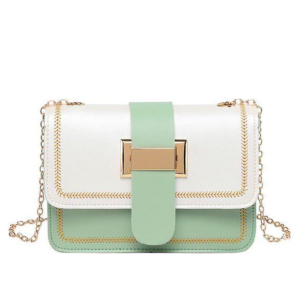 

women's korean-style single-shoulder embroidered fashion all-match chain square sling bag summer and autumn messenger bag