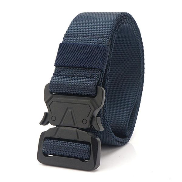 

new army fan tactical belts for jeans true nylon strap quick release metal buckle men adjustable belt training waistban hunting, Black;brown