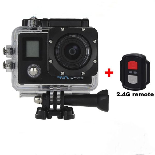 2,4G remoto H22R 4K câmera de ação wifi 2 polegadas 170d lente tela dupla 30m À prova d 'água esportes extremo hd dvr