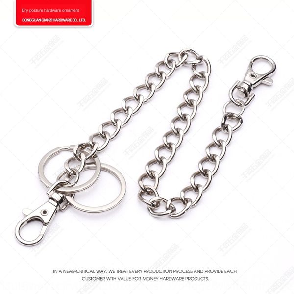 

k7pbm metal hip-hop punk jeans environmental protection multi-specification metal chain accessories hip-hop accessories clothing clothing pu, Silver