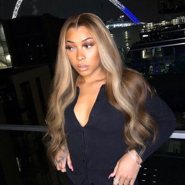 

colored human hair wigs ombre 360 lace frontal wigs body wave preplucked full lace wig highlight 13x6 lace front human hair wigs, Black