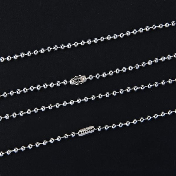 

2.4mm * 60cm iron ball electroplating white and accessories k jewelry chain metal chain jewelry accessories, Silver