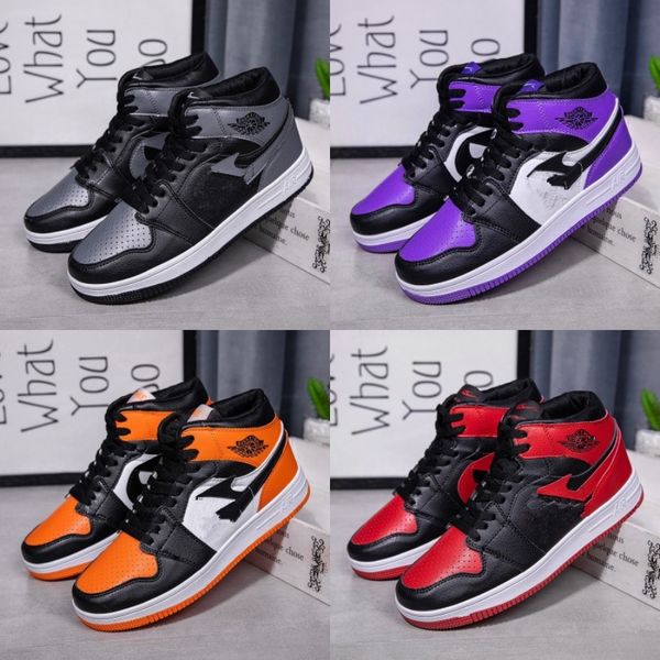 

black cat jumpman 1 s basketball soes 1 1s ig court purple wite men dener sneakers s bred concord trainersdt#198