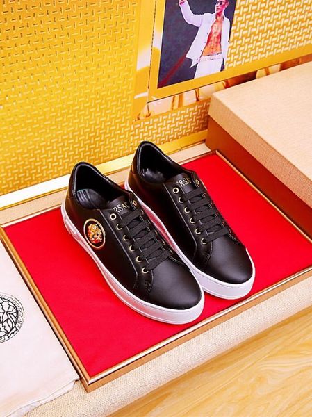 

2019nn случайных людей прилив обувь, удобные спортивные дикие кожаные низко верха обуви, оригинальная упаковка обуви доставки коробка 38-44, Black