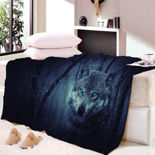 

wolf print sherpa blanket couch quilt fashion cover travel children bedding outlet velvet plush throw fleece blanket bedspread